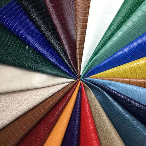 9mm經(jīng)典雙色鱷魚(yú)紋PU皮革 箱包手袋的奢華亮面之選